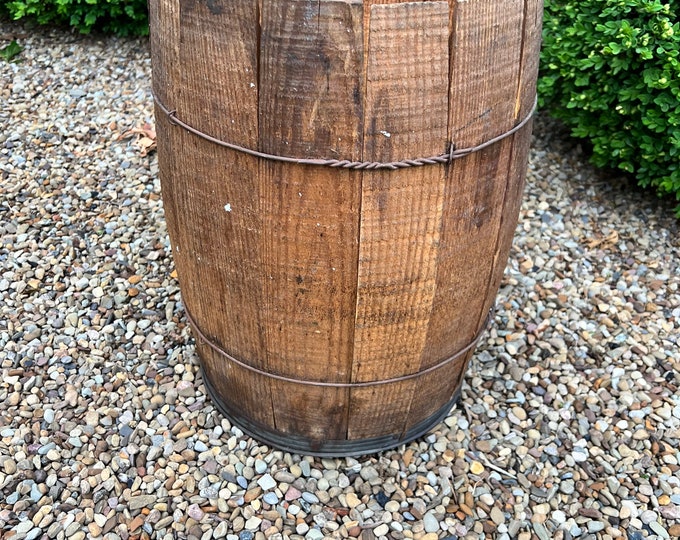 Wood Nail Keg Barrel Table Barrelwooden Barrel Nail Keg Etsy