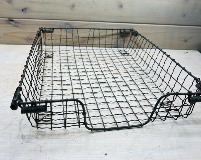 Vintage Industrial Wire Metal File Holder, Desk Top, Metal Organizer ...