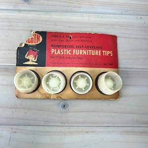 Plastic Furniture Tips, Vintage Furniture Caps, Leg Caps, NOS