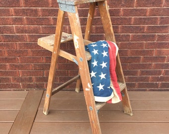 Step Stool, Kitchen Stool Shabby Chic, Wood