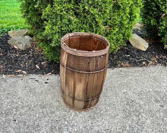 Wood Nail Keg Barrel Table Barrelwooden Barrel Nail Keg Etsy