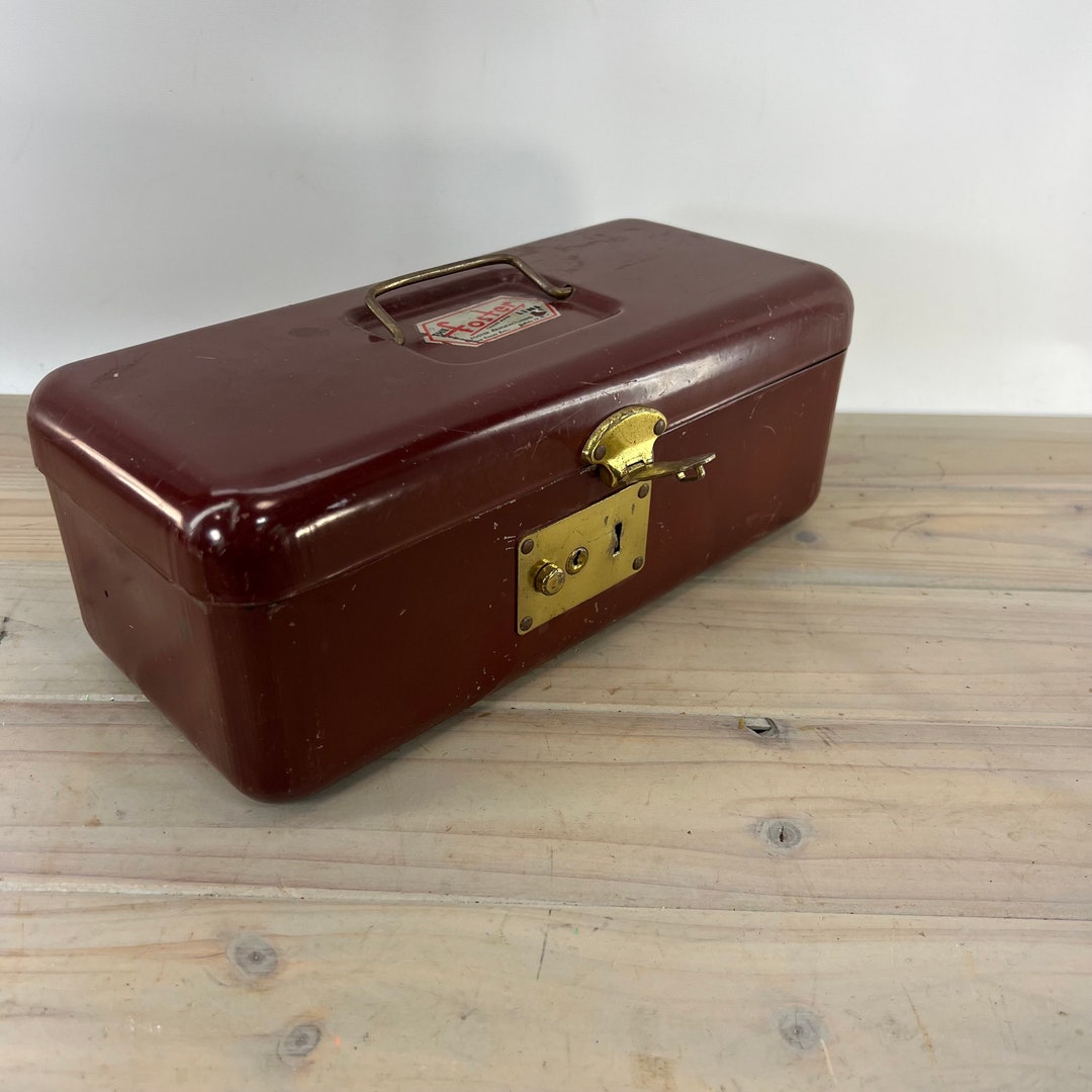 Vintage Metal Storage Box File Box Office Box Cash Box Etsy