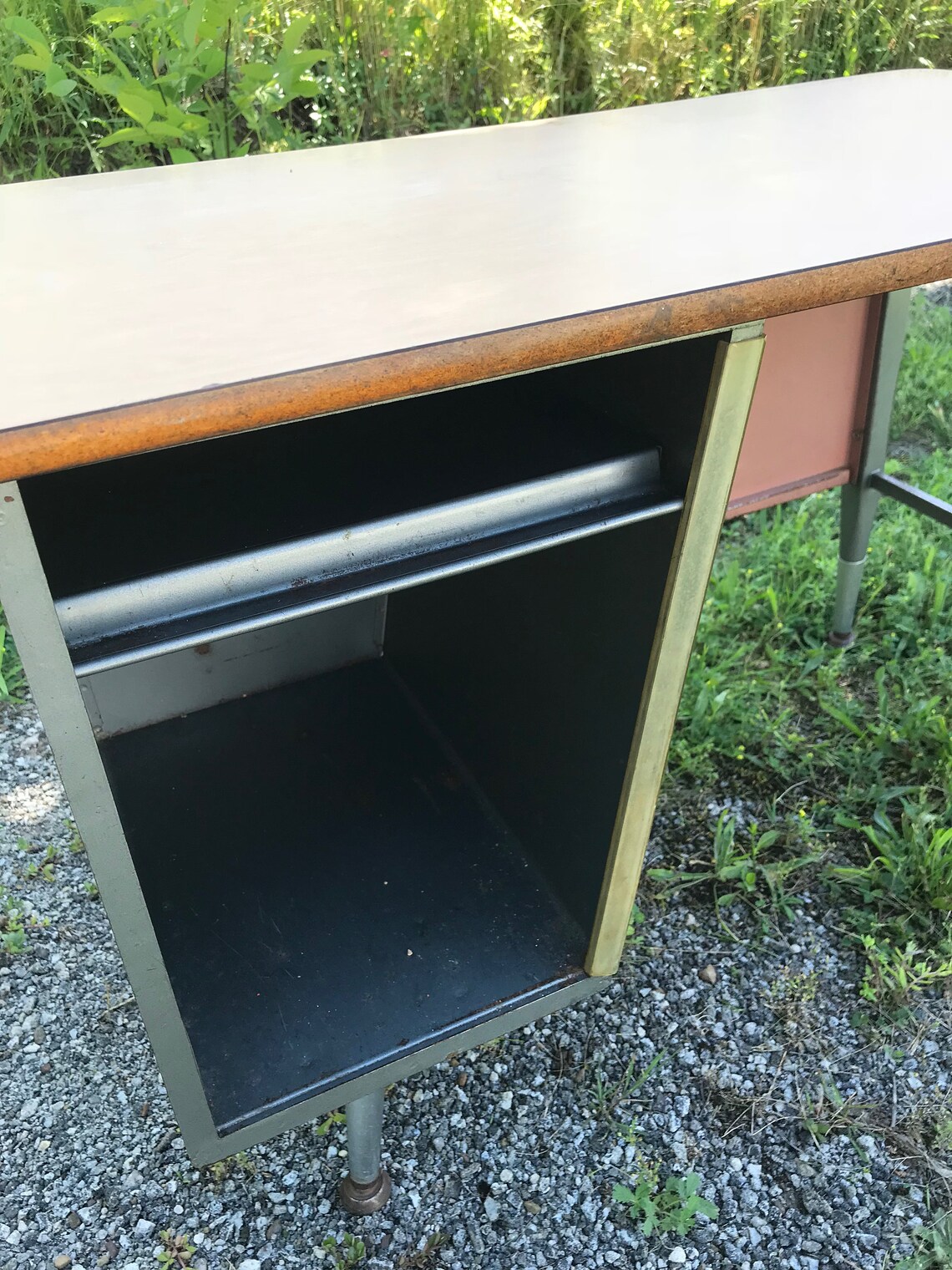 Vintage School Desk Metal Cubby Desk Etsy
