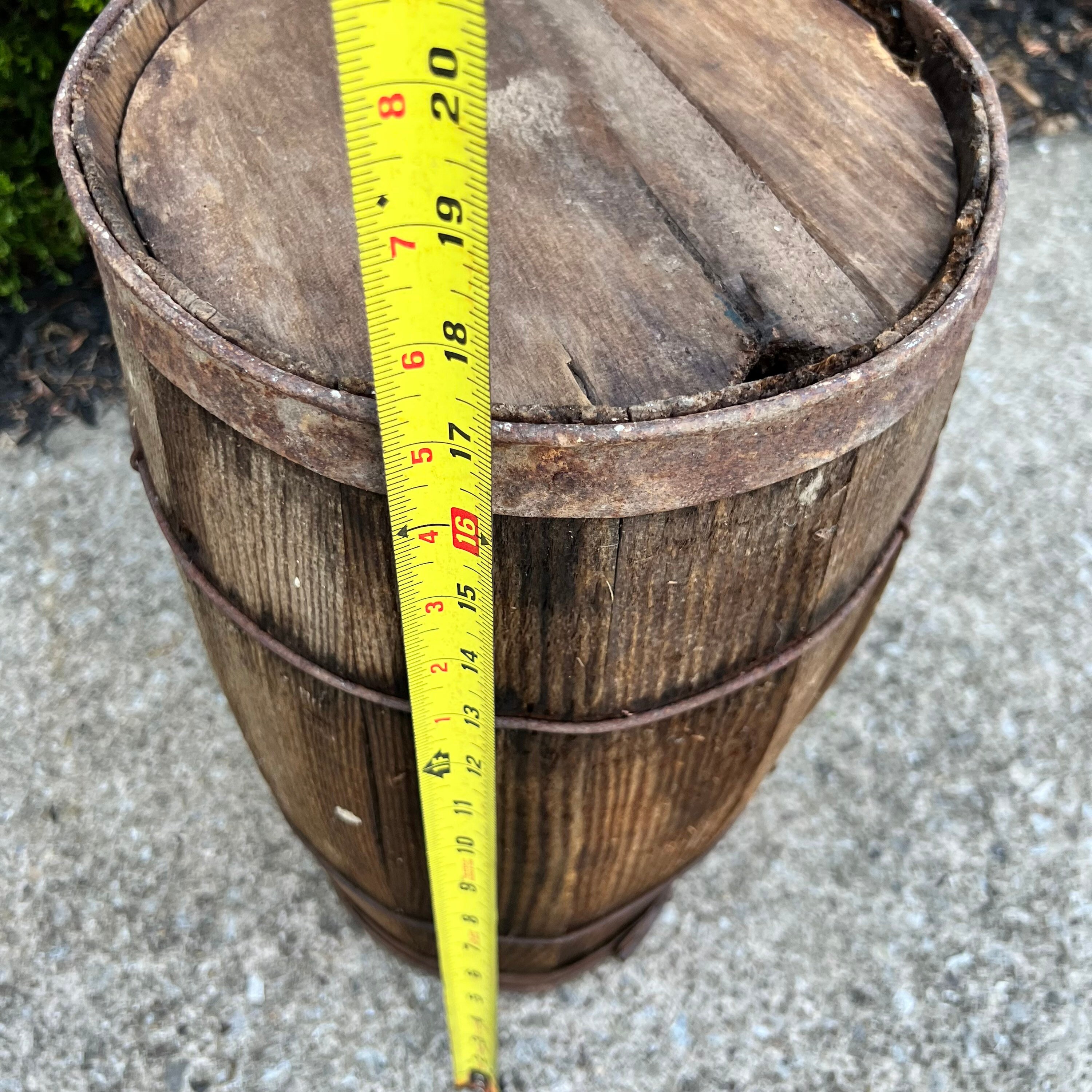 Wood Nail Keg Barrel, Table Barrel,Wooden Barrel, Nail Keg, Mini Barrel