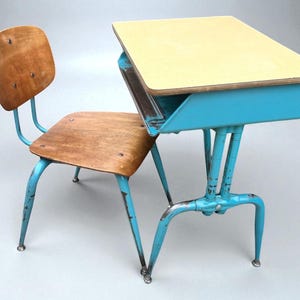 Vintage School Desk Metal -School Desk, Adult Size Desk, Adjustable Desk, Large Quantity 21&quot;-29&quot; over 250 in stock