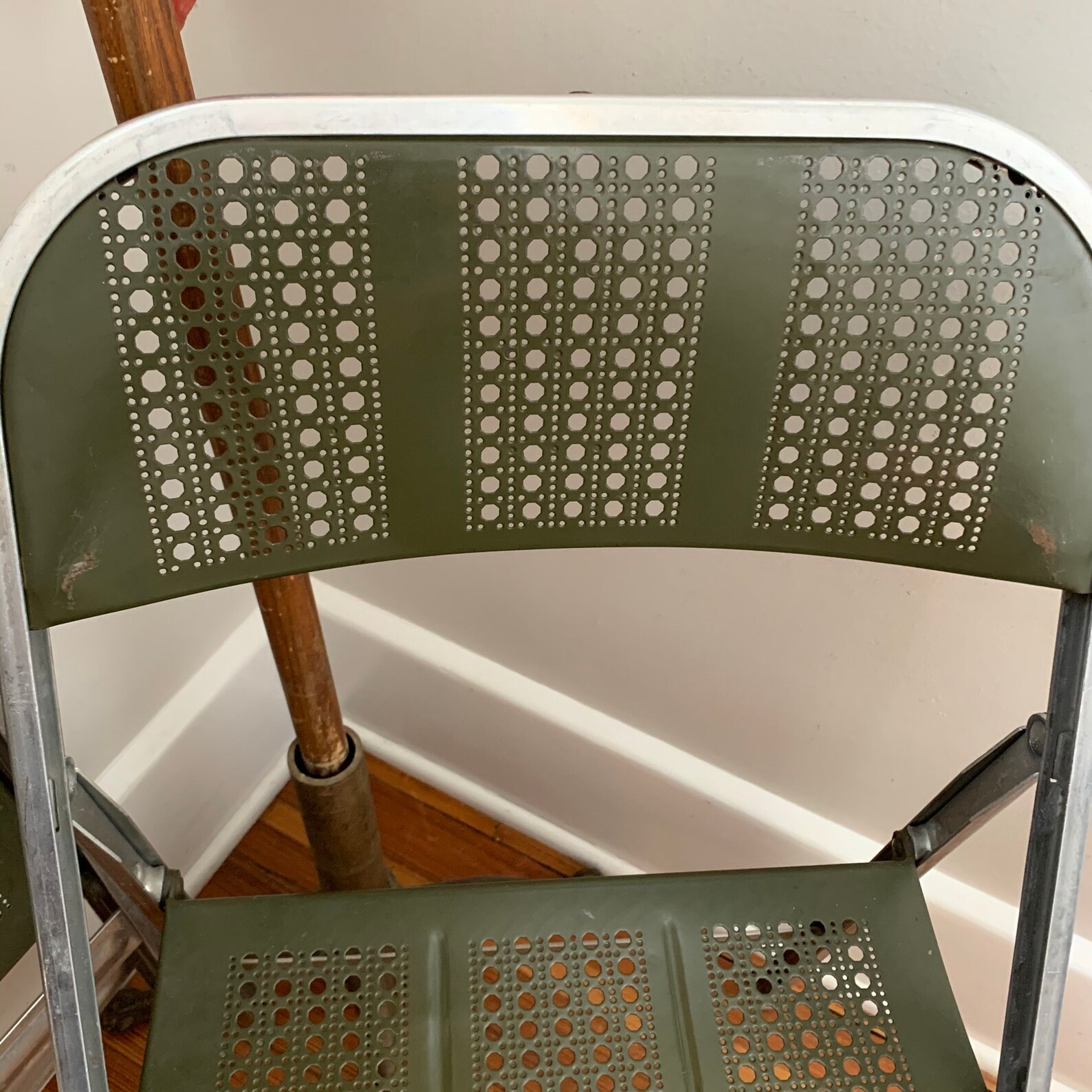 Vintage Lyon Metal Folding Chairs Industrial Metal Dining Etsy