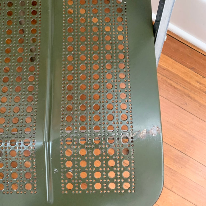 Vintage Lyon Metal Folding Chairs Industrial Metal Dining Etsy