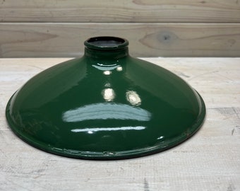 Vintage Industrial Green Enamel, Lighting Porcelain, Barn Lighting,