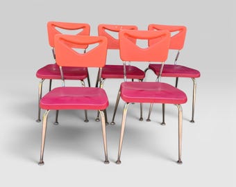 Set of 2 Retro Plywood Dinner Chairs Calligaris Model Zebra Design