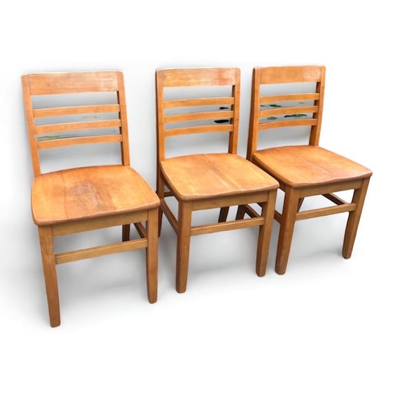 椅子 Vintage School chair Netherlands oak Vintage Oak Childs School Chair 1950's | Chairish