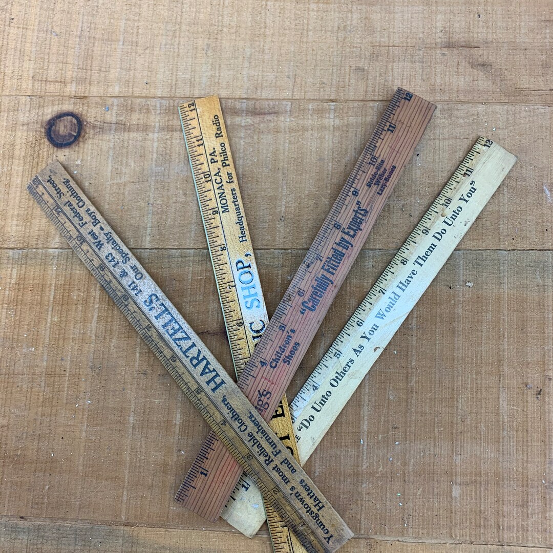 Vintage Rulers School Rule Unique Ruler Industrial Ohio Etsy
