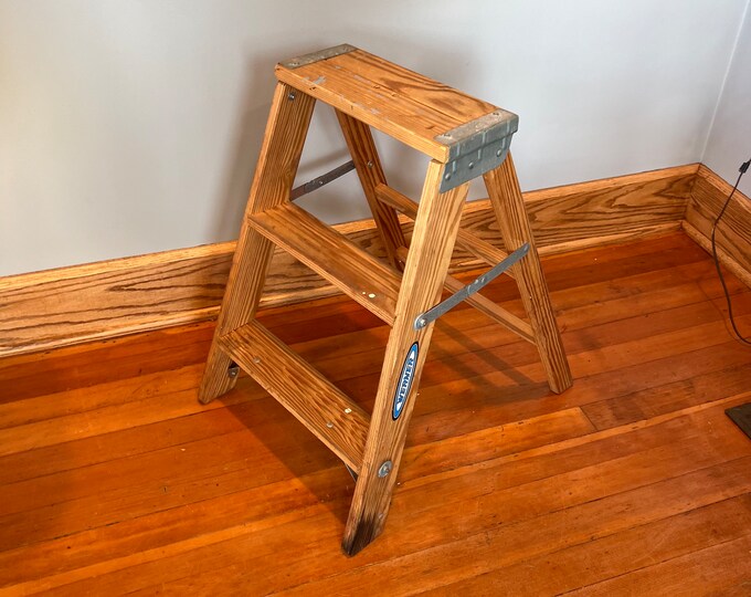 Step Stool Kitchen Stool Shabby Chic Wood Stool Wood Etsy