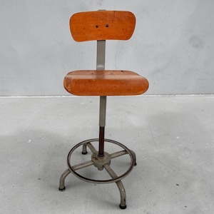 Industrial Wood and Metal stool, Drafting Stool, Furniture, Kitchen Counter, Industrial Decor, Kitchen Stool,