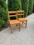 Mid Century Wood School Chairs, Set of 2, American Made