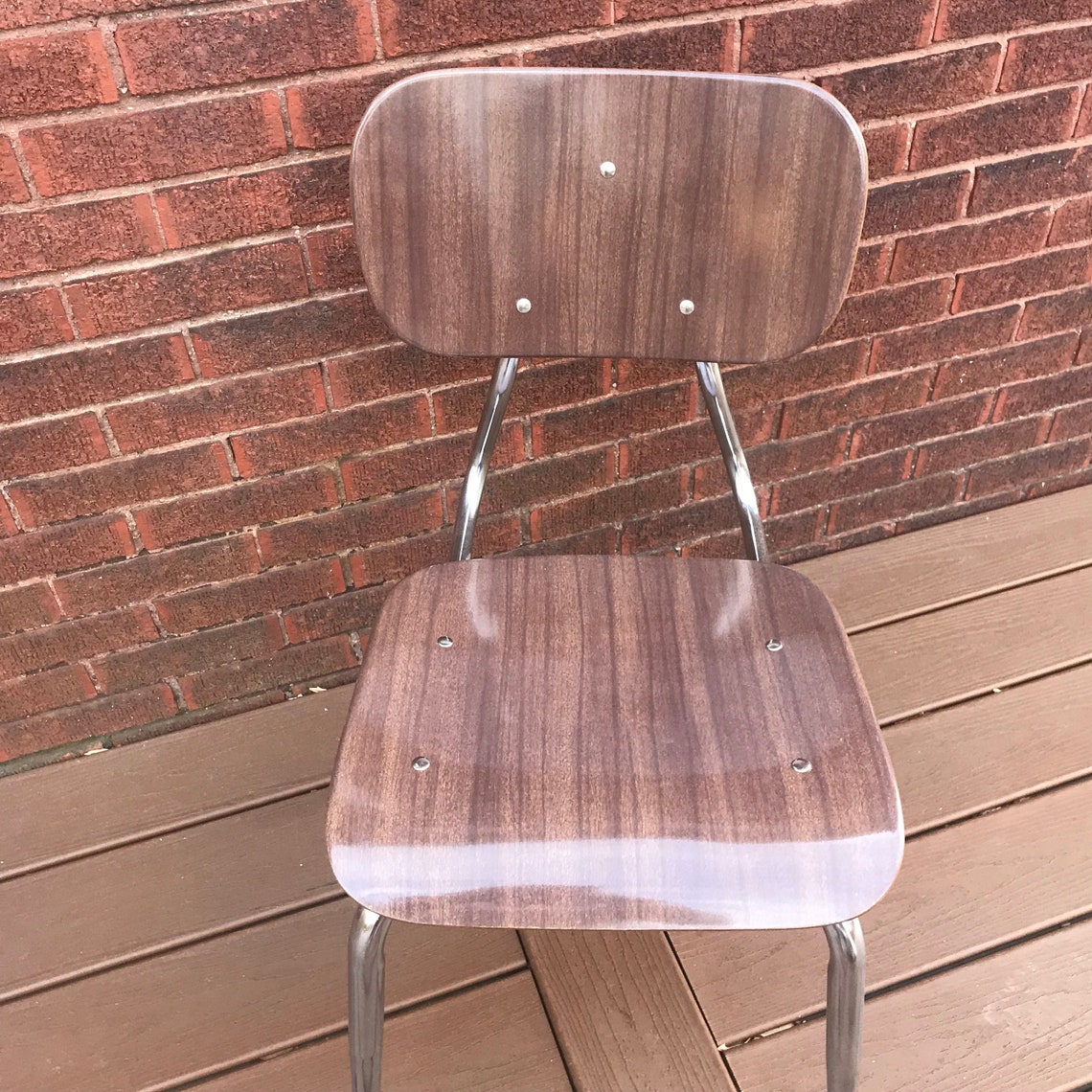 Vintage School Chair American Made Melsur Melamine Metal Etsy UK