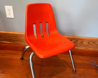 Vintage 1950s Virco Orange Child Chair, School Furniture - Etsy