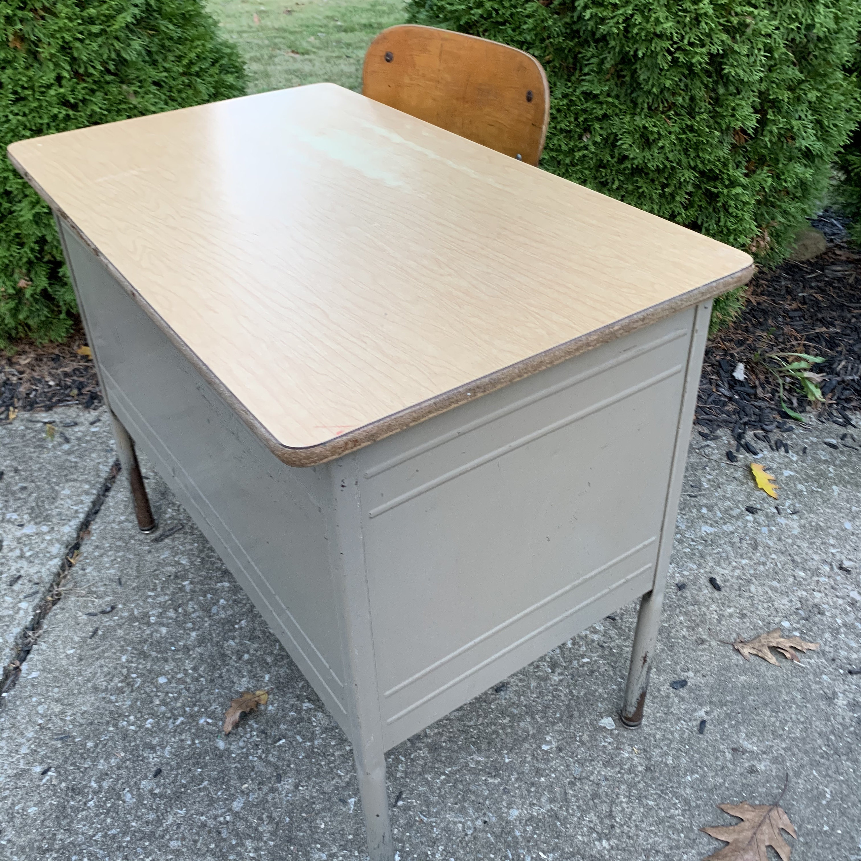 Vintage School Desk Metal Cubby Desk School Desk Large Etsy