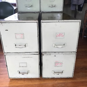 Industrial Metal File Cabinets, Green File Cabinets, Library Bureau,