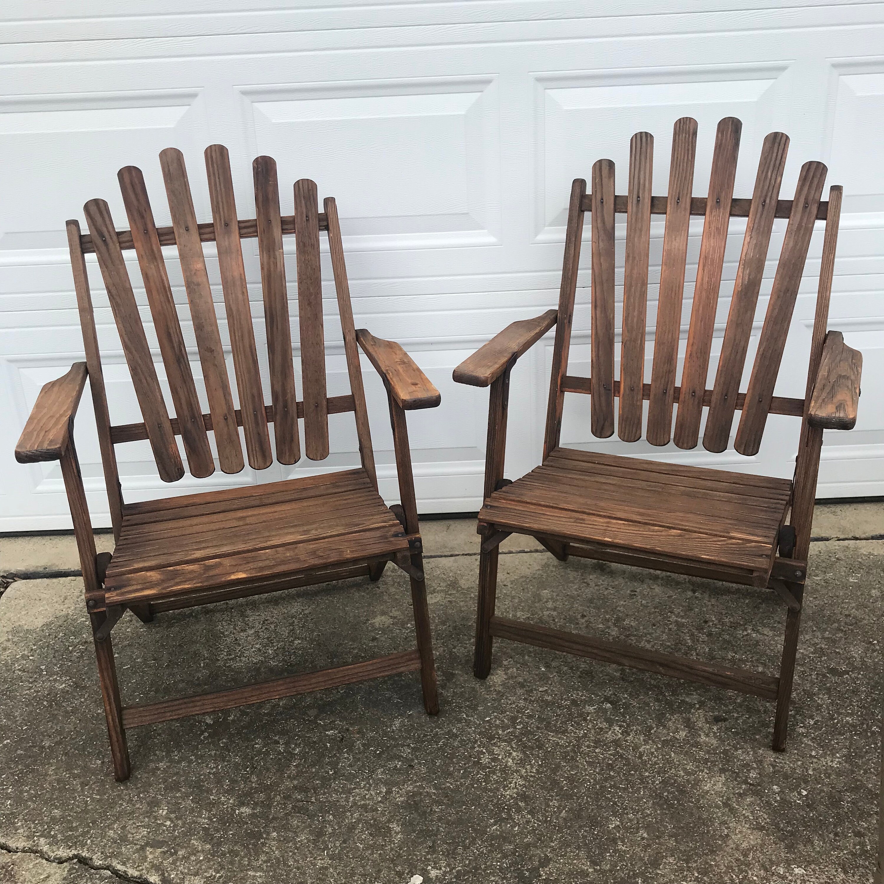 Vintage Wood Folding Chair Wood Chairs Event Chair Lawn Etsy