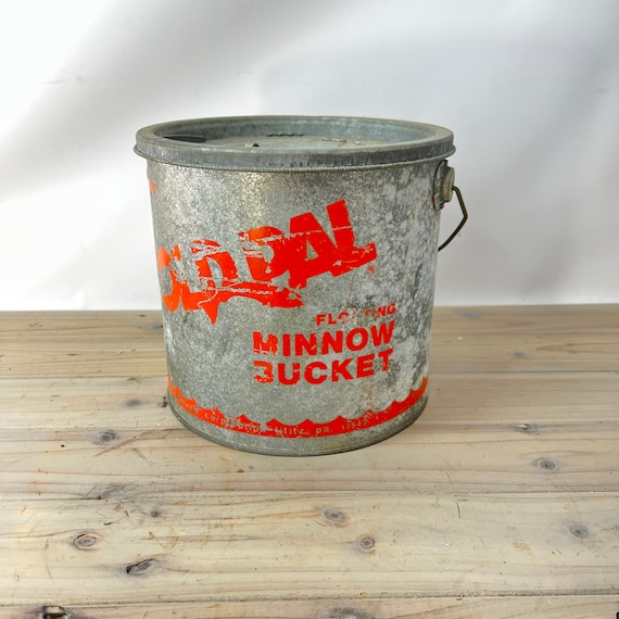 Vintage Floating Minnow Bucket, Fishing, Tin Bucket, Fly Fishing, Fathers  Husbands Gifts -  Norway