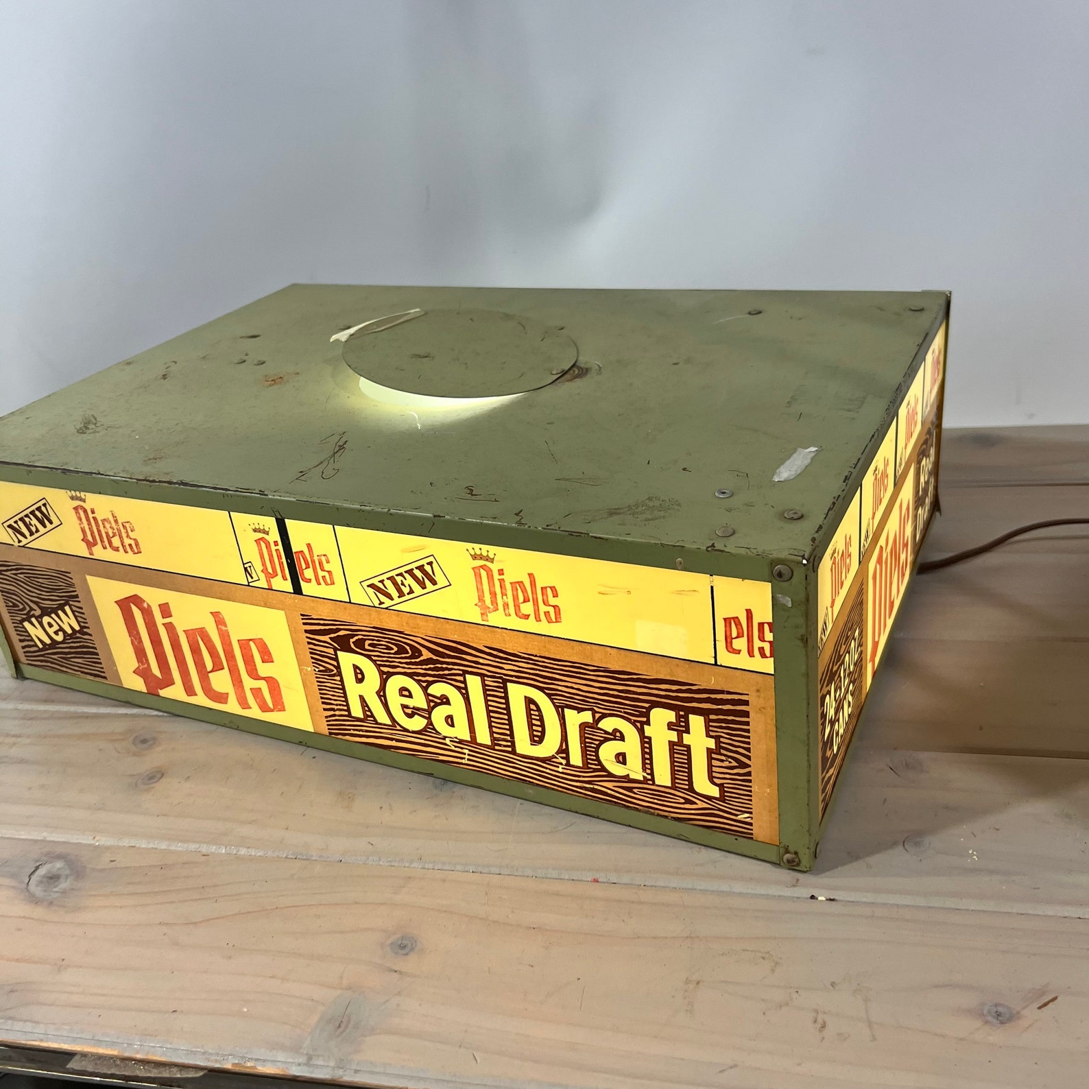 Vintage Beer Sign Lighted Sign Mancave Piels Beer Molded - Etsy 