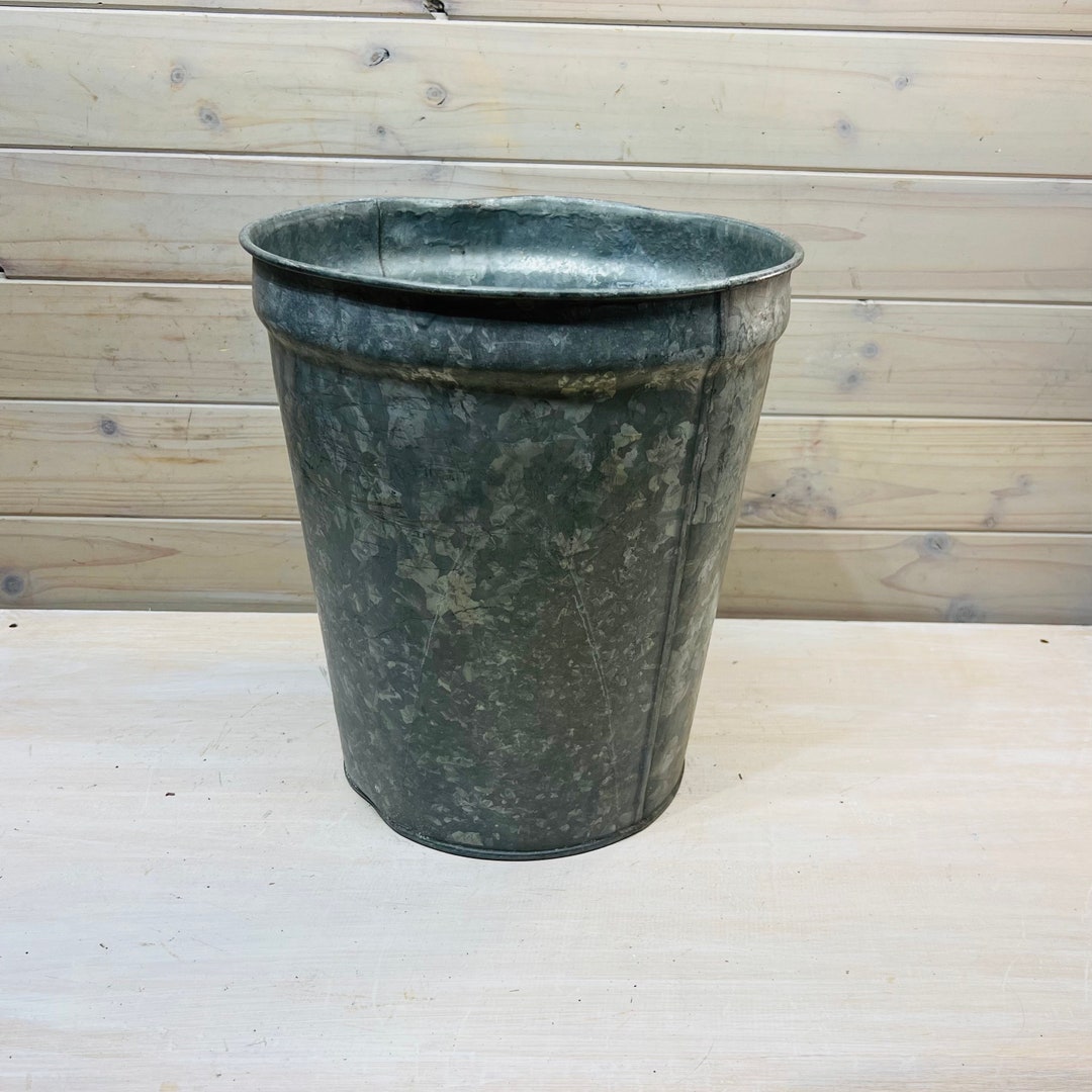 Vintage Galvanized Bucket Maple Syrup Bucket Planter Etsy