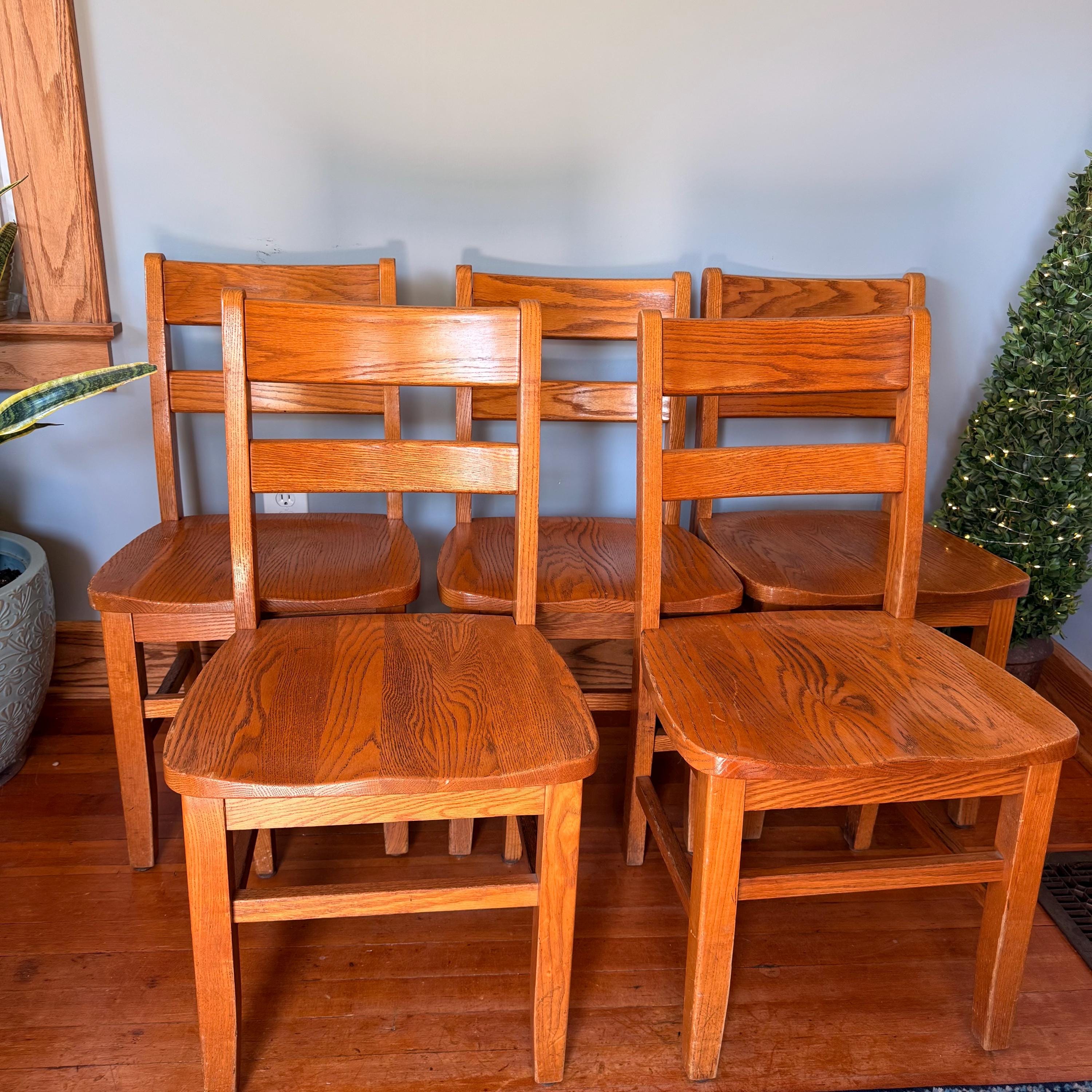 椅子 Vintage School chair Netherlands oak Vintage Wood School Chair, Teacher Chair, Adult Size Mid