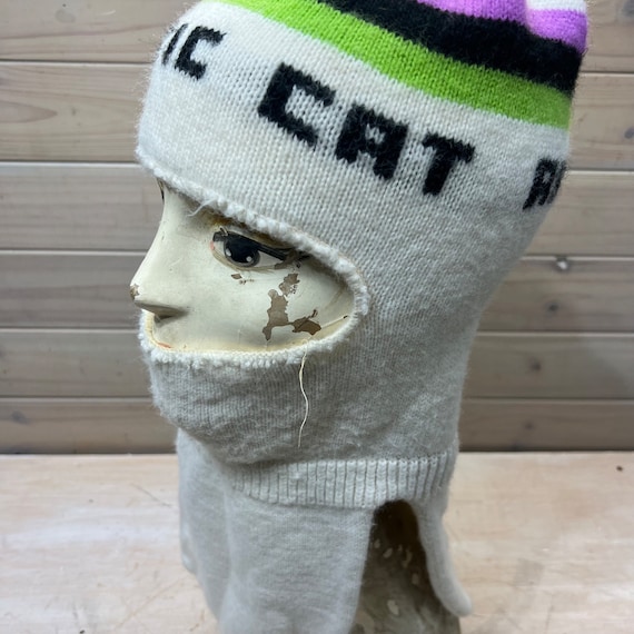 Vintage 80s Arctic Cat Winter Face Mask Snowmobile, Winter Hat