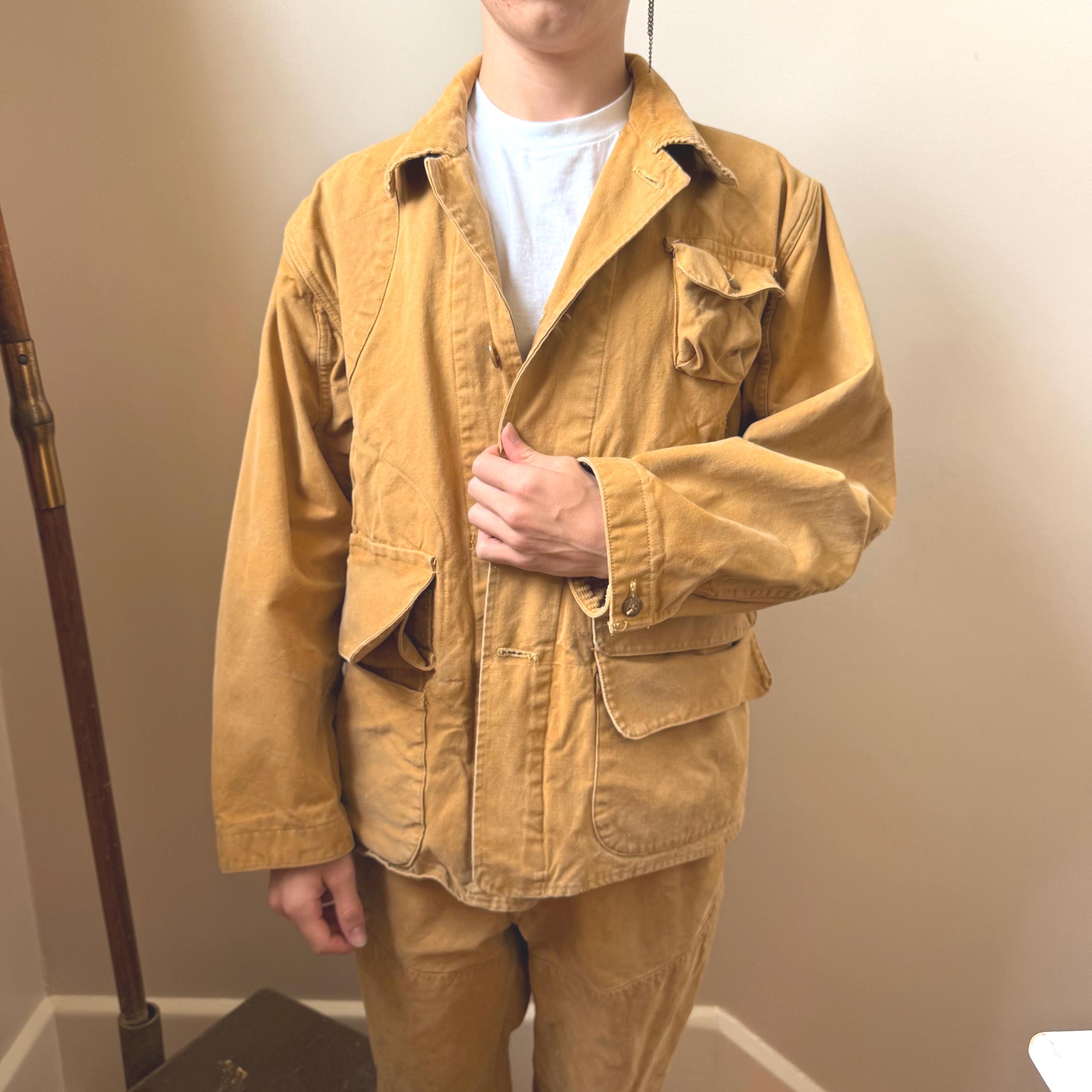 1930s〜40s vintage cotton jacket 1930s/1940s Mens Cotton Safari Jacket With Matching Belt and