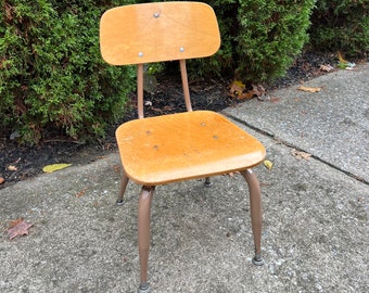 Vintage School Chairs, American Made, Wood and Metal,  13" Kindergarten Chair
