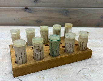 Vintage Science Chemistry Classroom Vials of Chemical, Laboratory