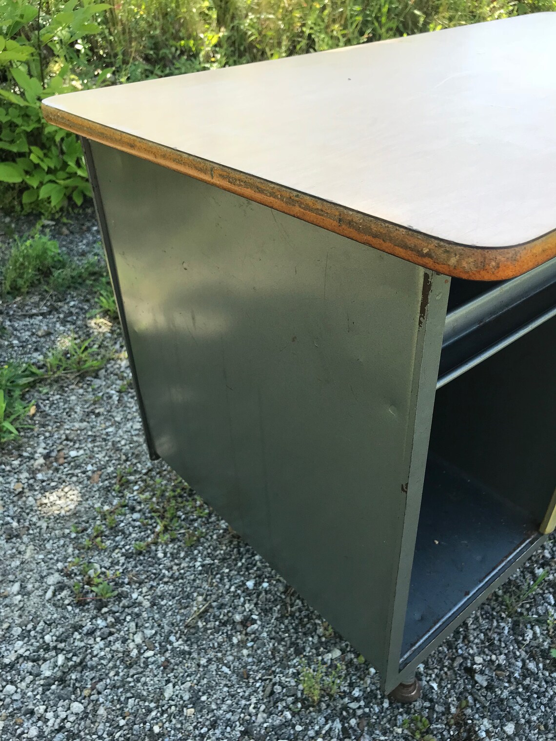 Vintage School Desk Metal Cubby Desk Etsy