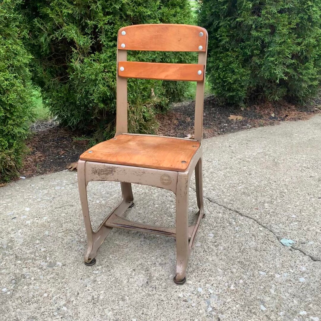 Vintage School Chair Eames Era Kindergarten Chair 13 Etsy