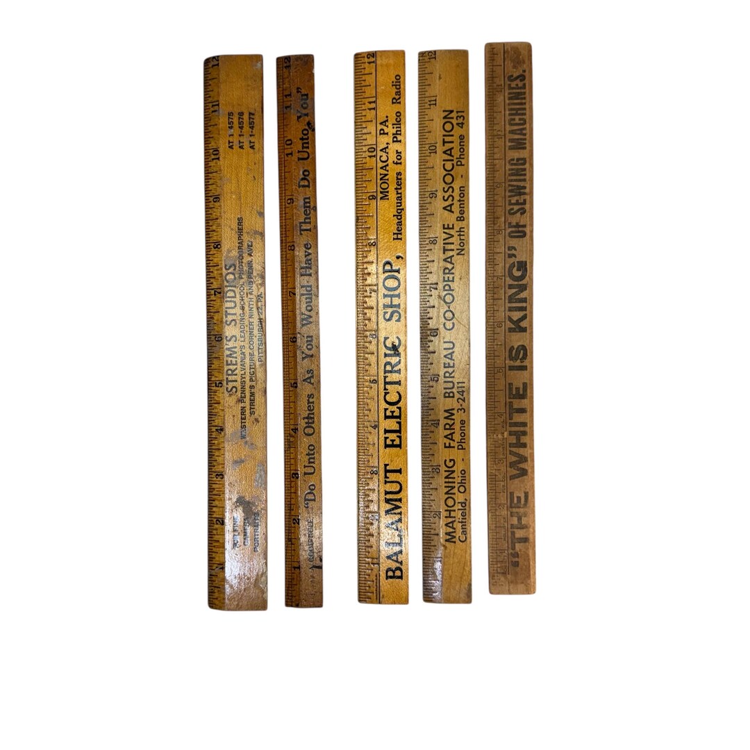 Vintage Rulers, School Rule, Unique Ruler, Industrial, Ohio Vintage ...