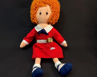Vintage 1982 Little Orphan Annie Rag Doll with Sandy