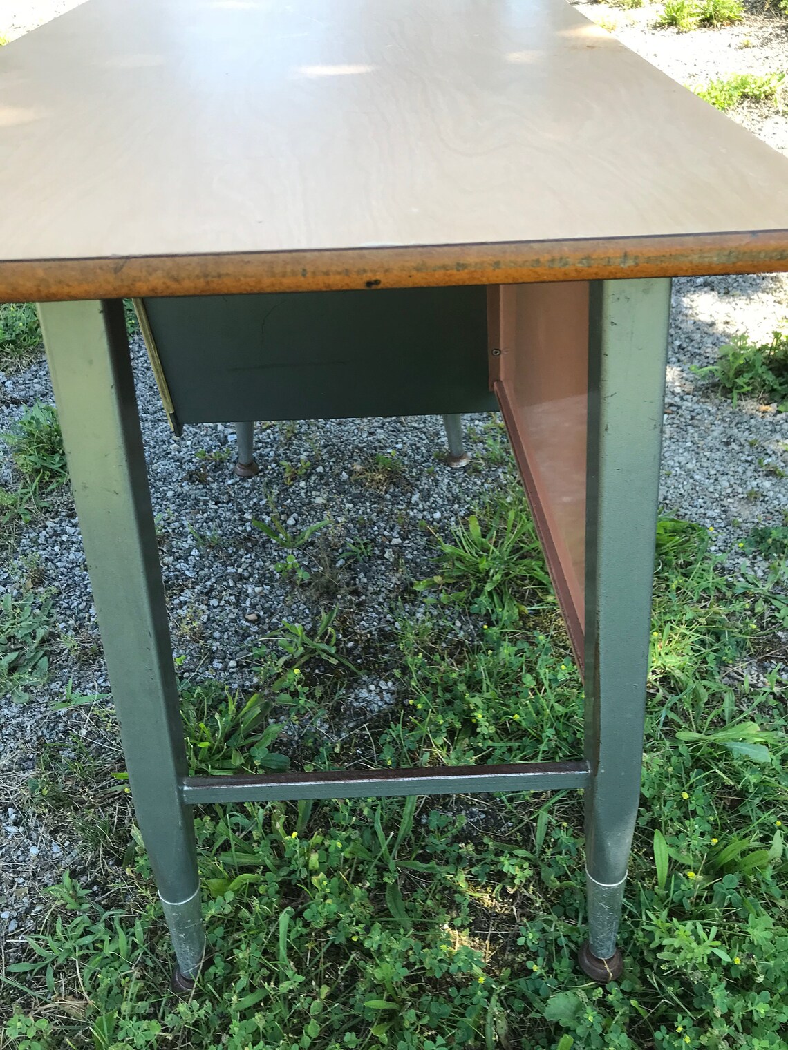 Vintage School Desk Metal Cubby Desk Etsy