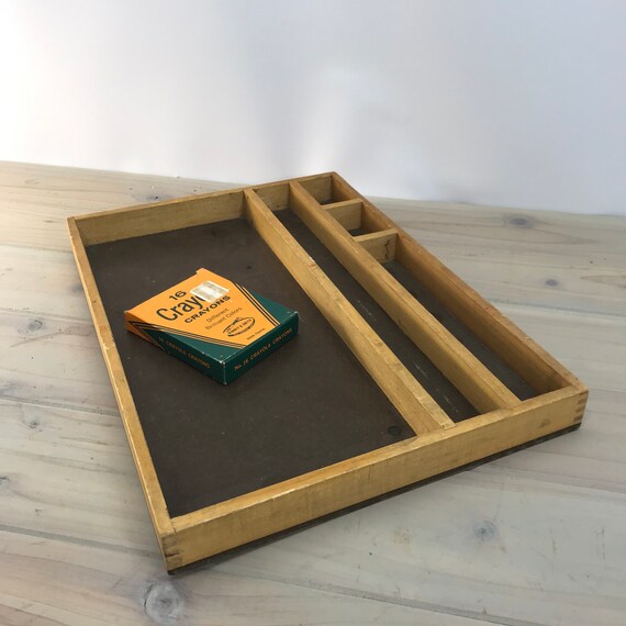 Industrial Metal File Holder Desk Top Wood Organizer Mid Etsy