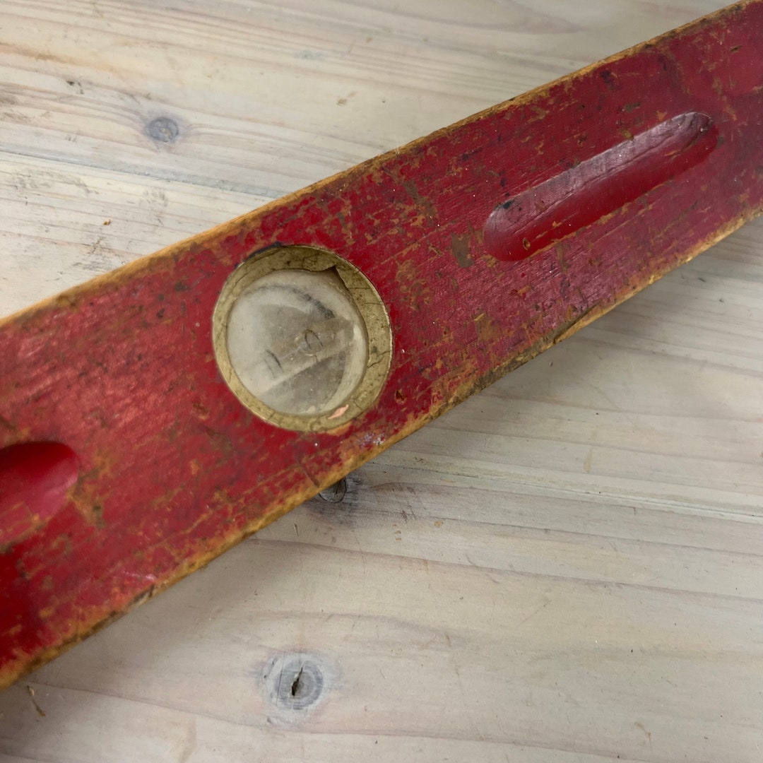 Vintage Level Tool Wood Level Farmhouse Decor Red Etsy