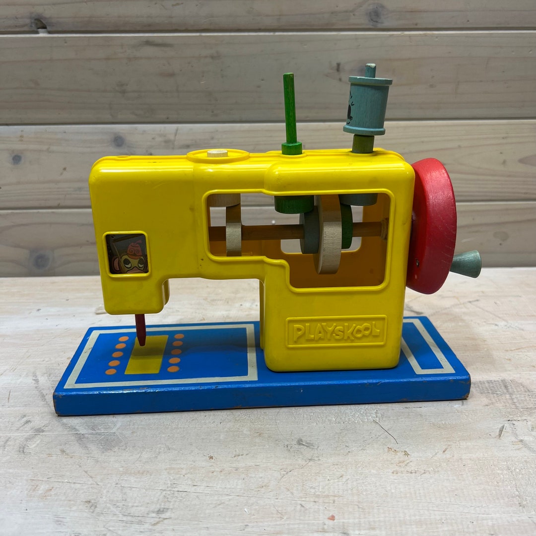Vintage Sewing Machine Toy Playskool Toy Sew Play Toy Etsy