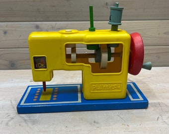 Vintage Sewing Machine Toy, Playskool Toy, Sew, Play Toy