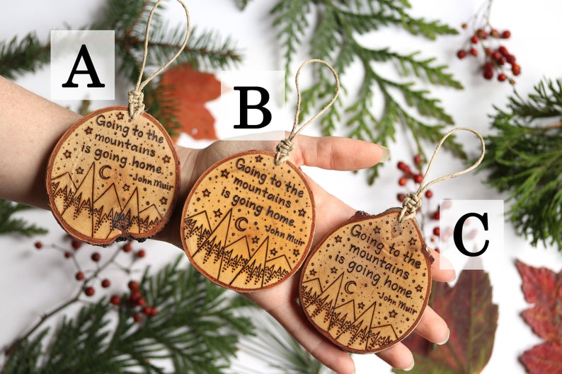 John Muir Quote Wood Ornament Personalized Mountain Wood Etsy