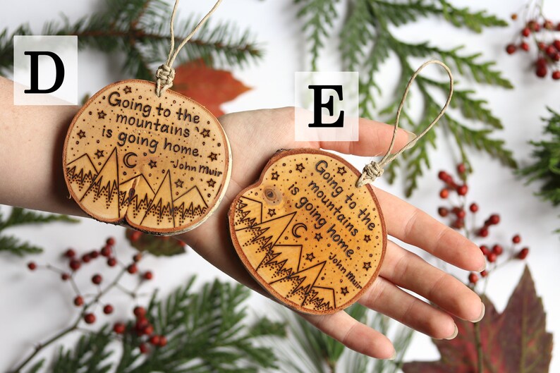 John Muir Quote Wood Ornament Personalized Mountain Wood Etsy