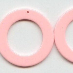 12 Vintage Angel Skin Acrylic 50mm. Round Flat Disc Pendants 6316