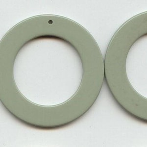 12 Acrílico Vintage Aloe Verde 50mm. Pingentes de disco redondo plano donut 6315