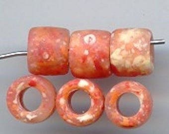 36 Jahrgang Granit Coral Acryl Lucite 9x8mm. Pony Spacer Perlen 2