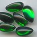 Vintage Cherry Brand Glass Beads, 13mm Green Turquoise Baroque Style, 24pcs (New Old Stock From Japan)