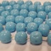 24 Vintage Japan Cherry Brand Glass Light Blue Turquoise 12mm