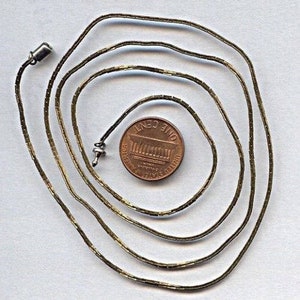 36 Vintage Brass 1mm Boston 30" Chain Necklaces Ch25