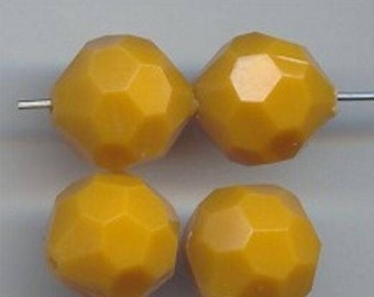 24 ACRILICI VINTAGE GRIGIO SCURO 14mm. PERLINA TONDA SFACCETTATA 6076