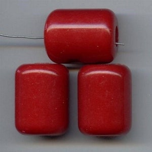 12 Vintage Rust Acrylic 32x25mm. Large Hole Barrel Beads 6057